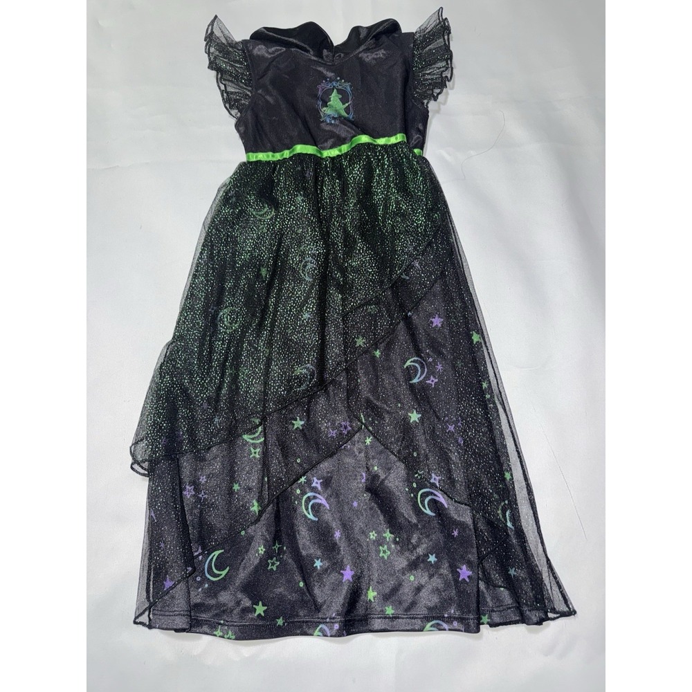 Wicked Musical Kids Costume Dress Size 5T Witch Black Green Halloween
